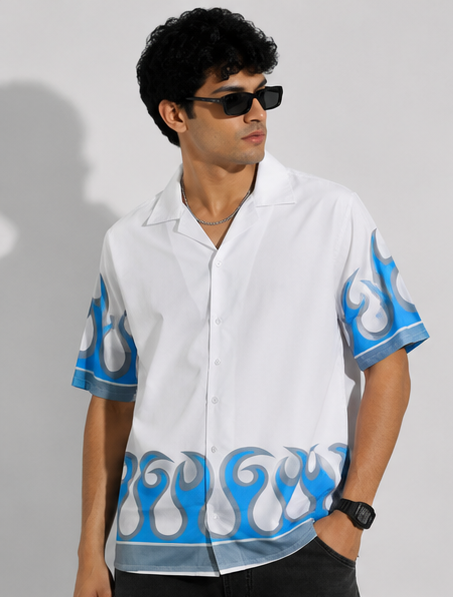 Blue Flames Shirt