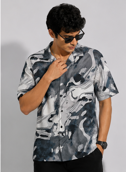Abstract print shirt